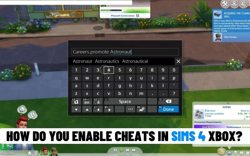 How do you enable cheats in Sims 4 Xbox?